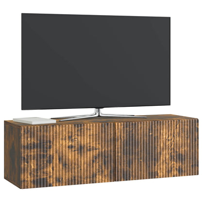 Wall-Mounted TV Cabinet Wall-mounted Smoked Oak 98 x 31 x 30 cm
