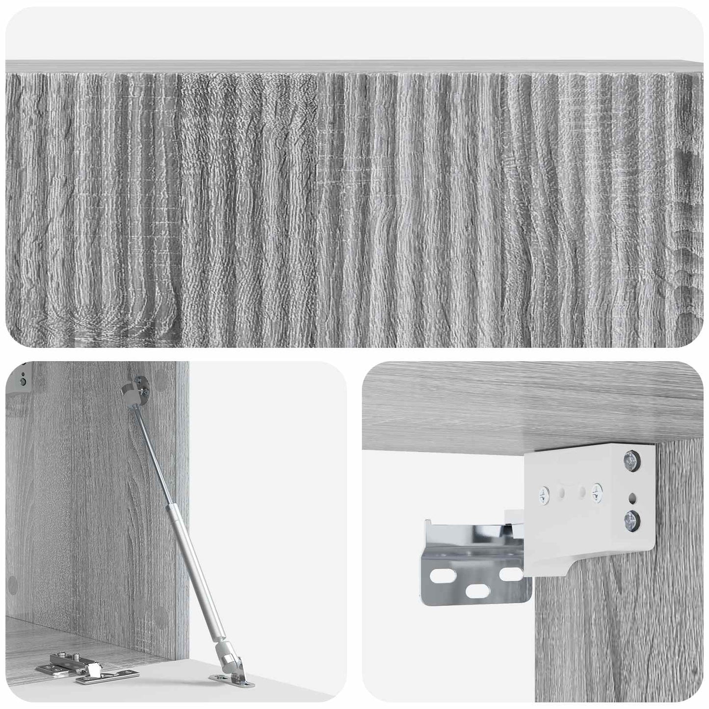 Wall-Mounted TV Cabinet Grey Sonoma 98 x 31 x 30 cm