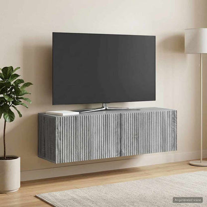 Wall-Mounted TV Cabinet Grey Sonoma 98 x 31 x 30 cm