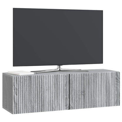 Wall-Mounted TV Cabinet Grey Sonoma 98 x 31 x 30 cm