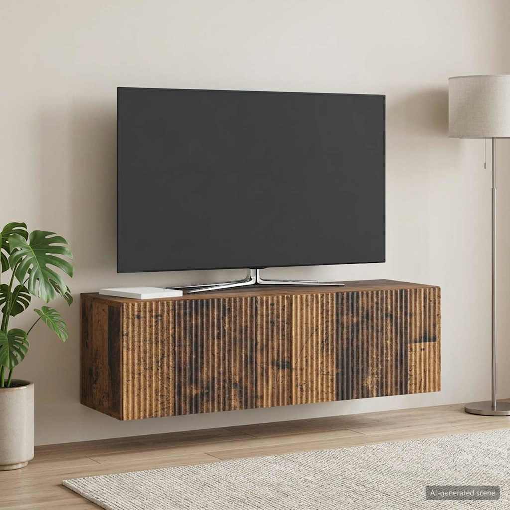 Wall-Mounted TV Cabinet Wall-mounted Old Wood 98 x 31 x 30 cm
