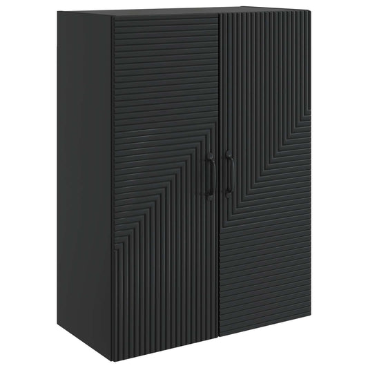 Wall-Mounted Cabinet Black 66 x 34.5 x 90 cm Engineered Wood