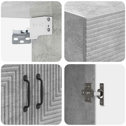 Wall-Mounted Cabinet Concrete Grey 66 x 34.5 x 90 cm