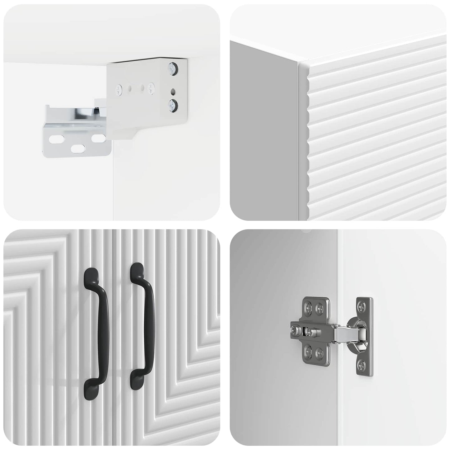 Wall-Mounted Cabinet High Gloss White 66 x 34.5 x 90 cm