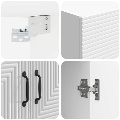 Wall-Mounted Cabinet High Gloss White 66 x 34.5 x 90 cm