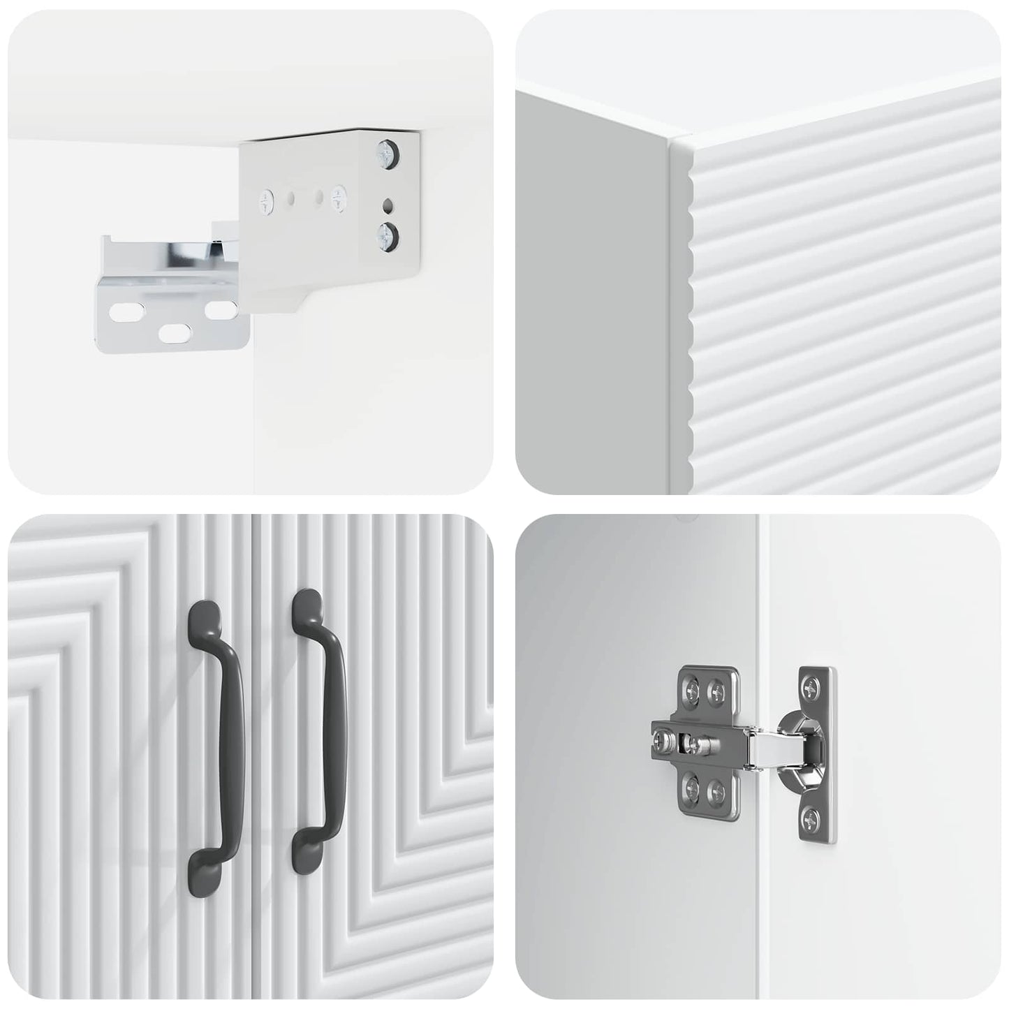 Wall-Mounted Cabinet White 59 x 31 x 60 cm Engineered Wood