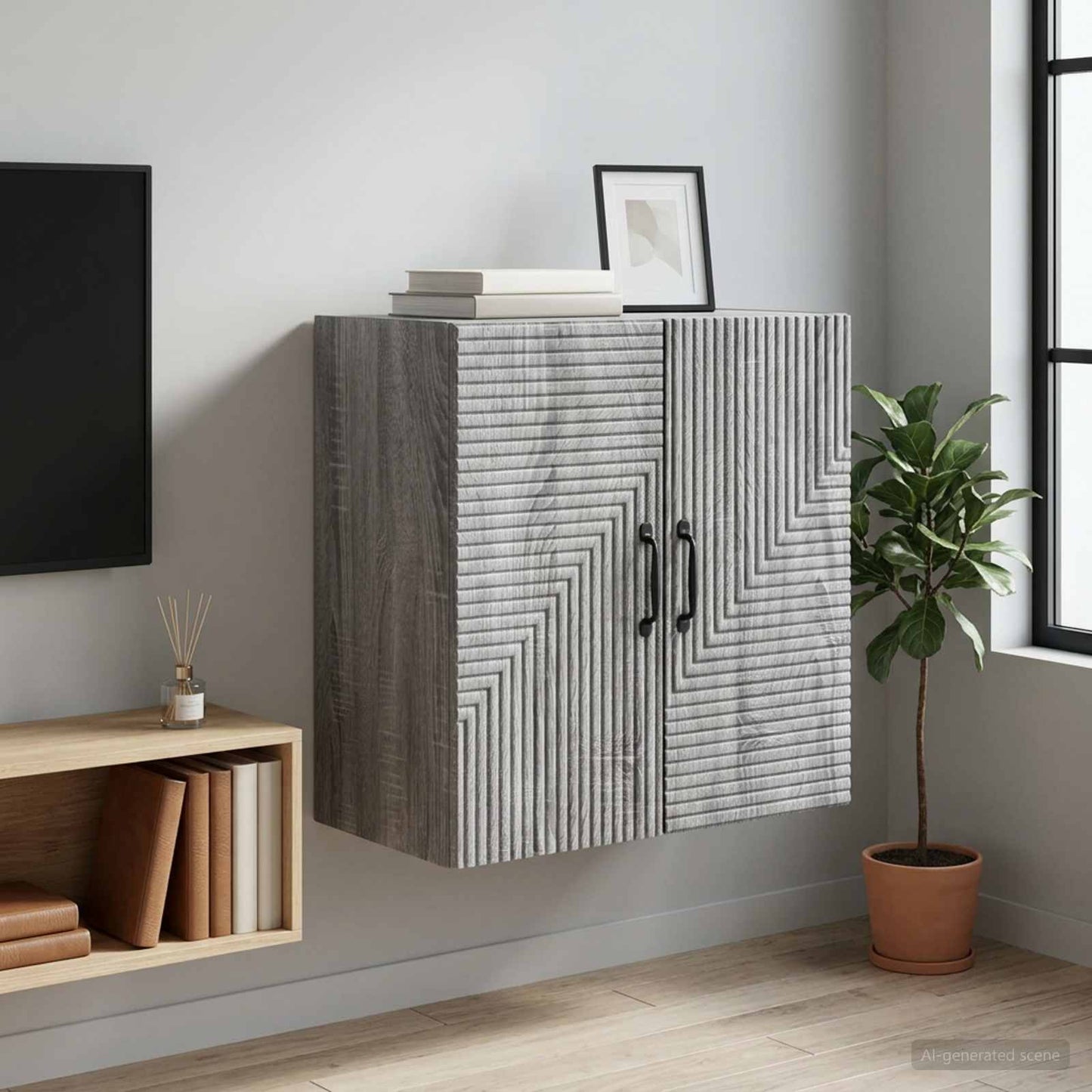 Wall-Mounted Cabinet Grey Sonoma 59 x 31 x 60 cm
