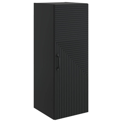 Wall-Mounted Cabinet Black 33 x 34.5 x 90 cm Engineered Wood