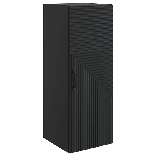 Wall-Mounted Cabinet Black 33 x 34.5 x 90 cm Engineered Wood