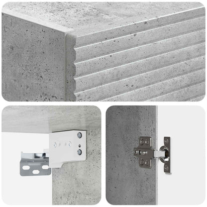Wall-Mounted Cabinet Concrete Grey 33 x 34.5 x 90 cm