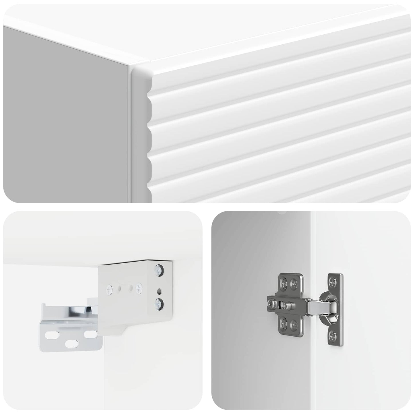 Wall-Mounted Cabinet High Gloss White 33 x 34.5 x 90 cm