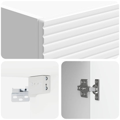 Wall-Mounted Cabinet High Gloss White 33 x 34.5 x 90 cm