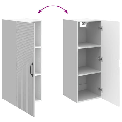 Wall-Mounted Cabinet High Gloss White 33 x 34.5 x 90 cm