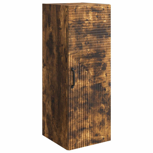 Wall-Mounted Cabinet Smoked Oak 33 x 34.5 x 90 cm