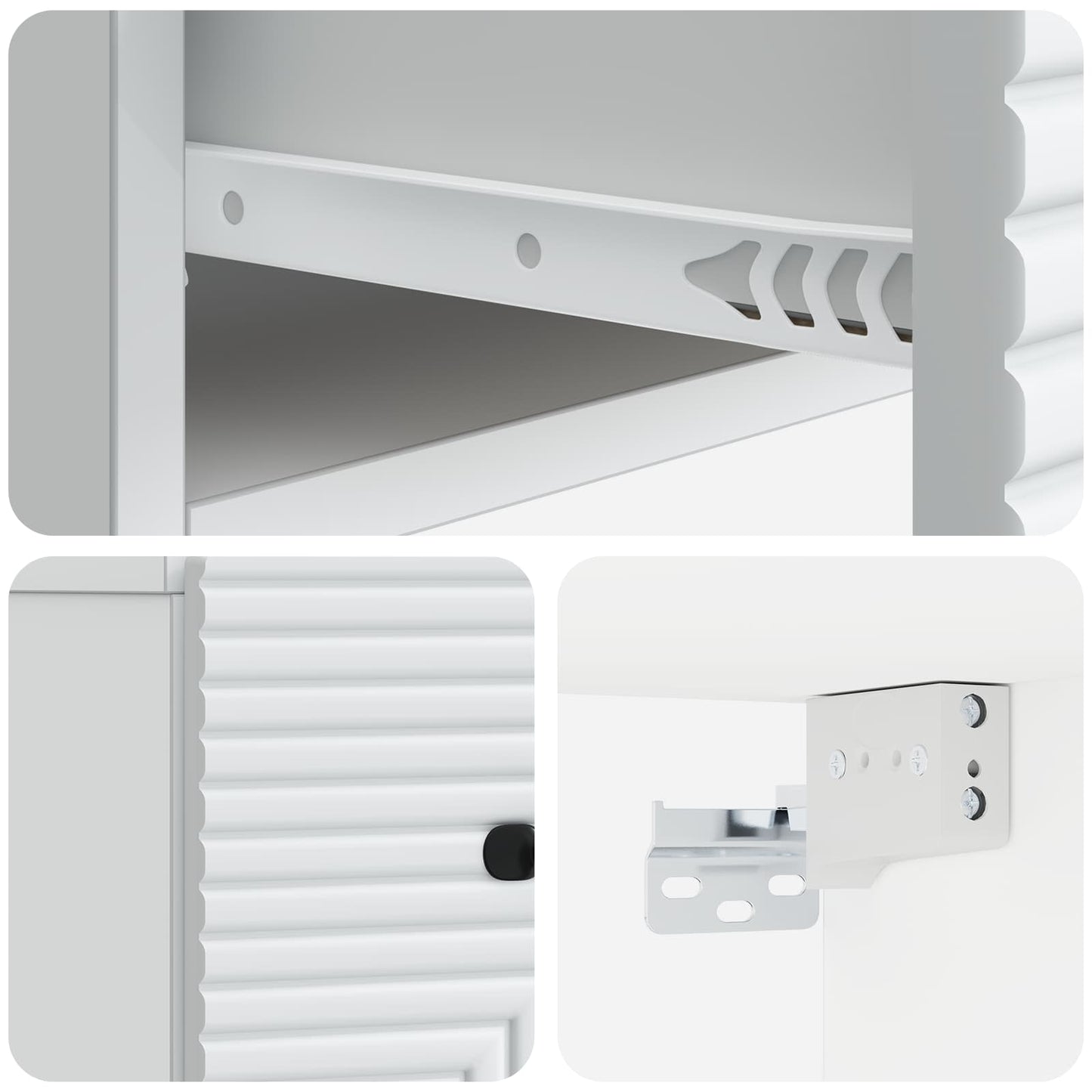 Wall-Mounted Bedside Cabinet White 34.5 x 33 x 20 cm