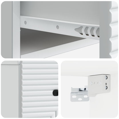 Wall-Mounted Bedside Cabinet White 34.5 x 33 x 20 cm