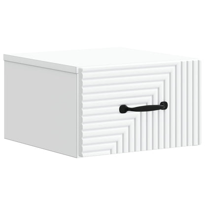 Wall-Mounted Bedside Cabinet White 34.5 x 33 x 20 cm
