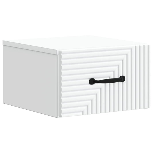 Wall-Mounted Bedside Cabinet White 34.5 x 33 x 20 cm