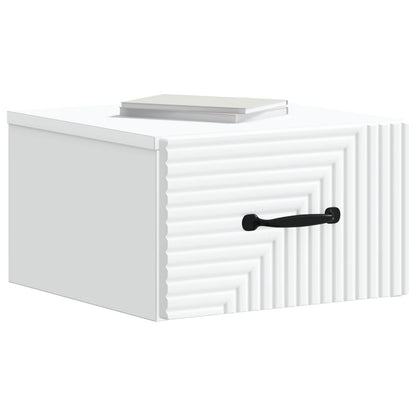 Wall-Mounted Bedside Cabinet White 34.5 x 33 x 20 cm
