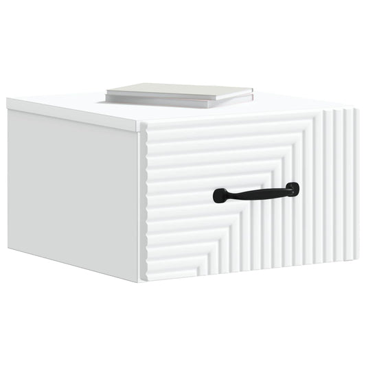 Wall-Mounted Bedside Cabinet White 34.5 x 33 x 20 cm