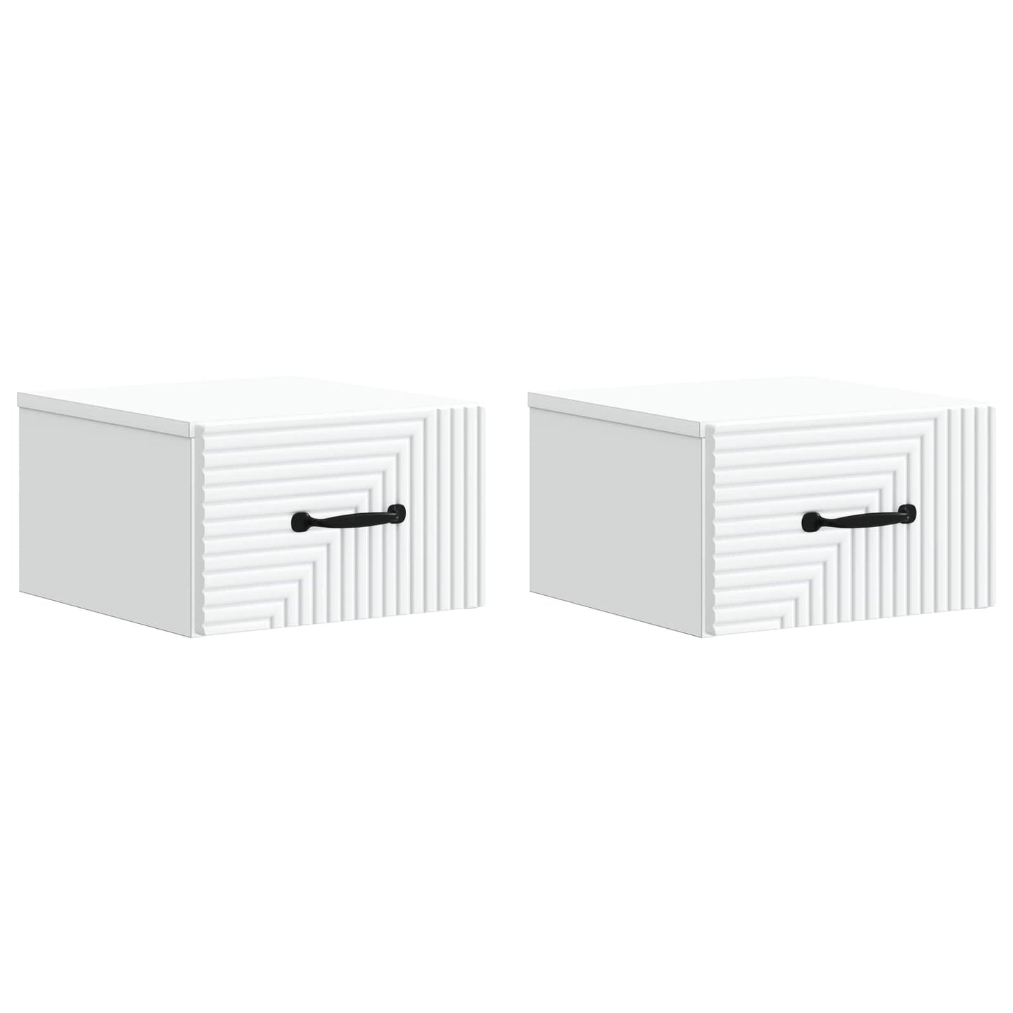 Wall-Mounted Bedside Cabinet 2 pcs White 34.5 x 33 x 20 cm