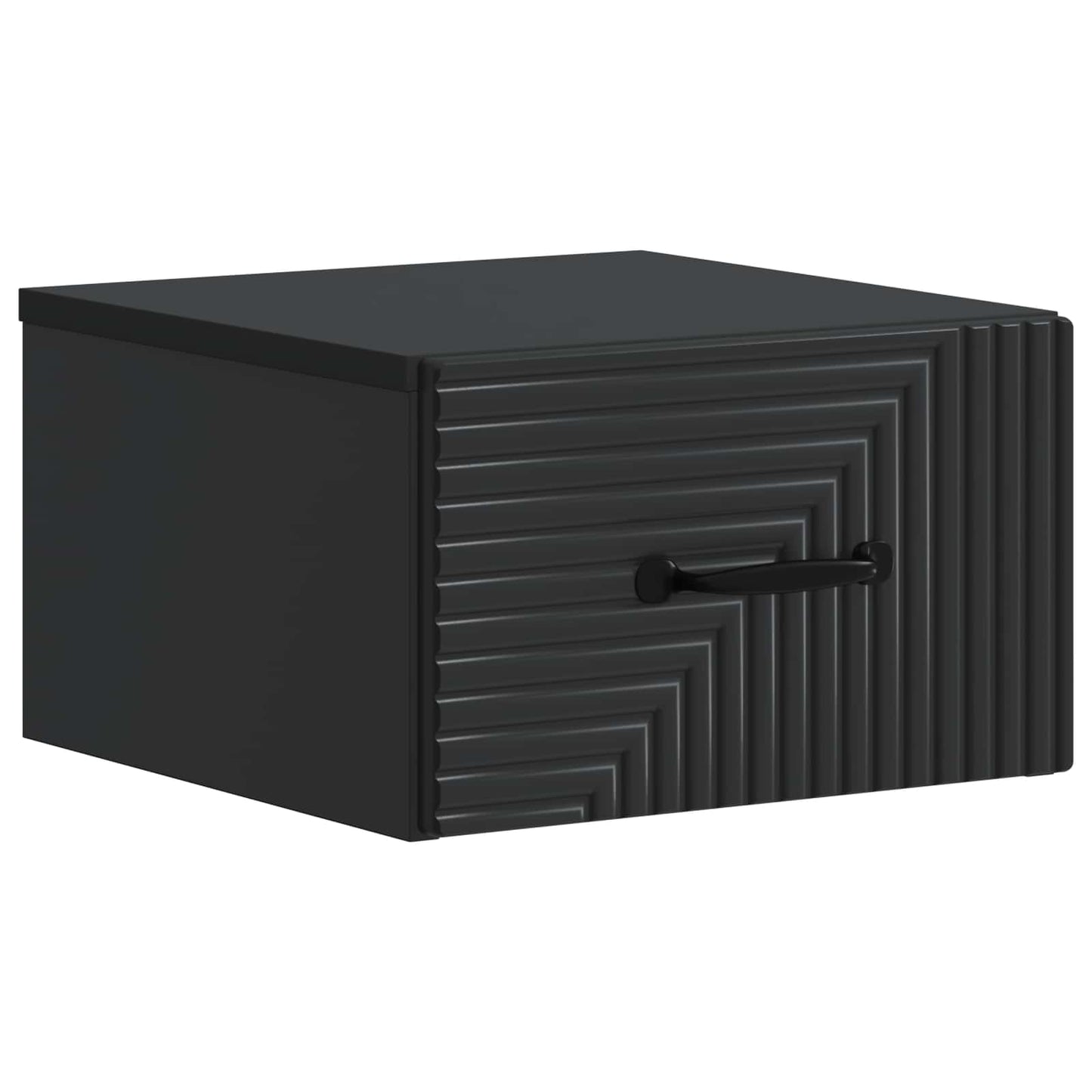 Wall-Mounted Bedside Cabinet 2 pcs Black 34.5 x 33 x 20 cm