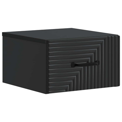 Wall-Mounted Bedside Cabinet 2 pcs Black 34.5 x 33 x 20 cm