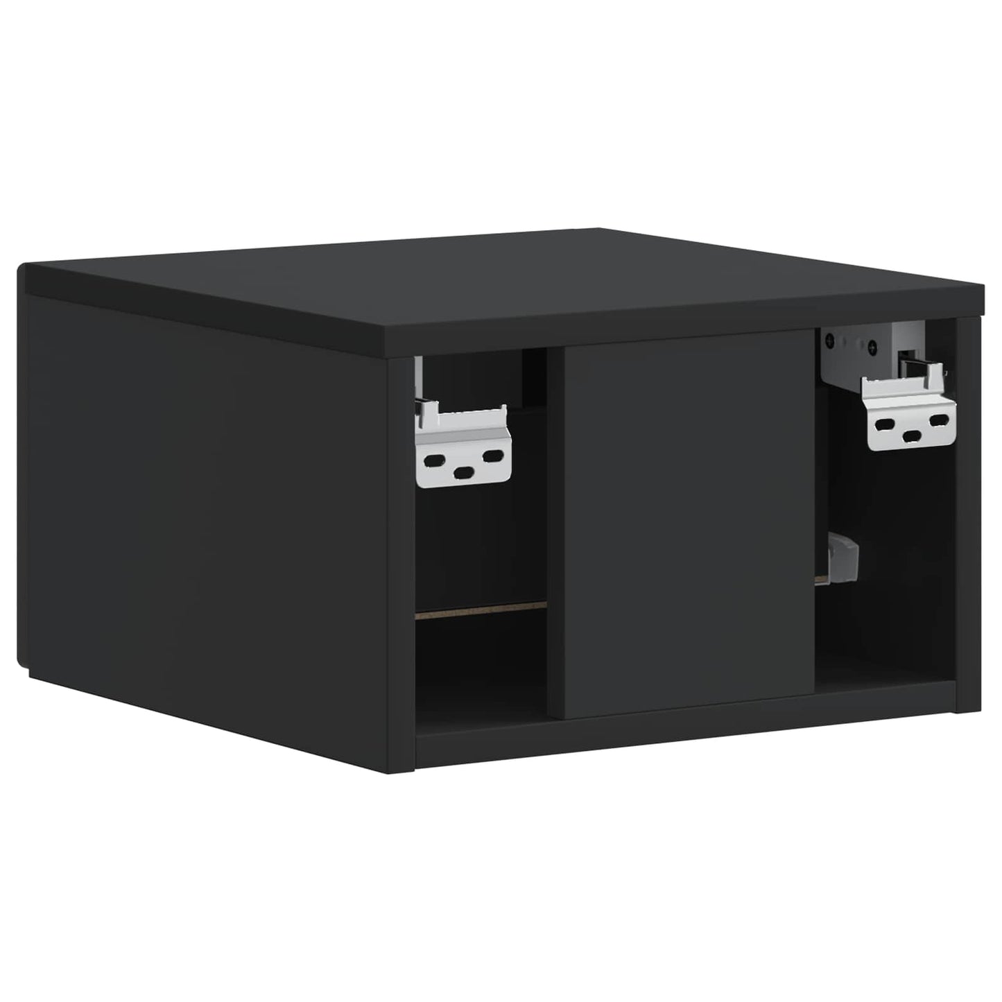 Wall-Mounted Bedside Cabinet 2 pcs Black 34.5 x 33 x 20 cm