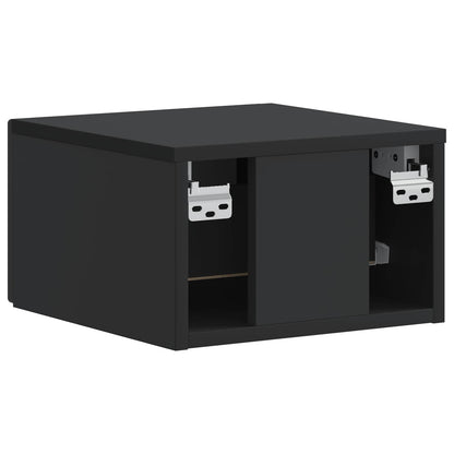 Wall-Mounted Bedside Cabinet 2 pcs Black 34.5 x 33 x 20 cm