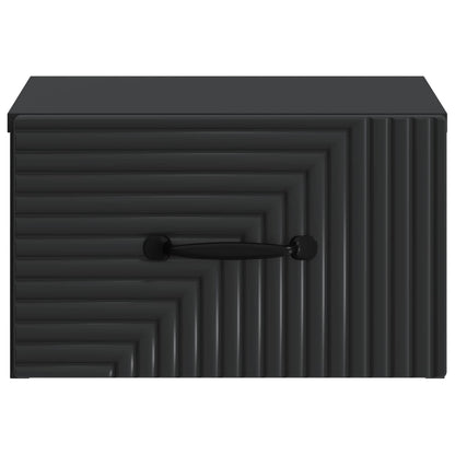 Wall-Mounted Bedside Cabinet 2 pcs Black 34.5 x 33 x 20 cm