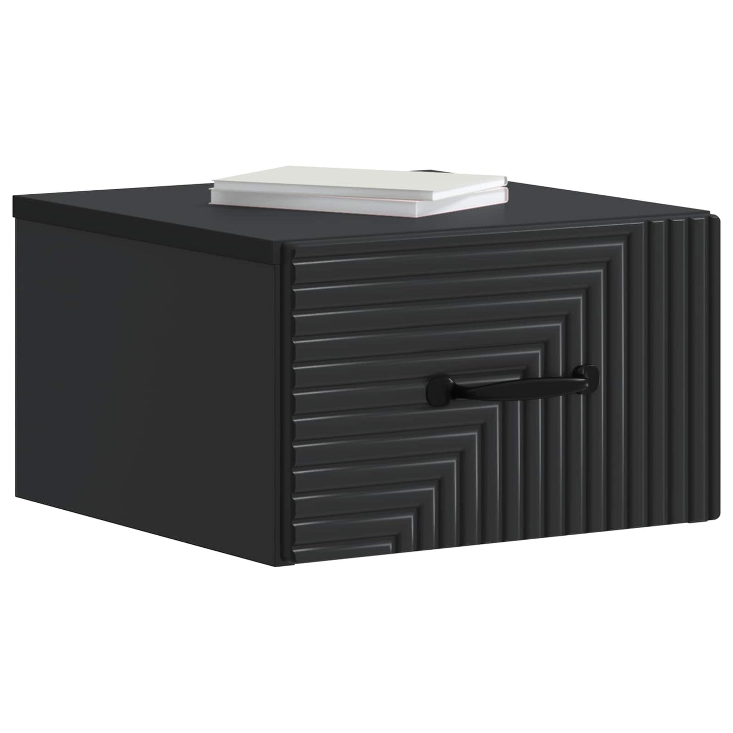 Wall-Mounted Bedside Cabinet 2 pcs Black 34.5 x 33 x 20 cm