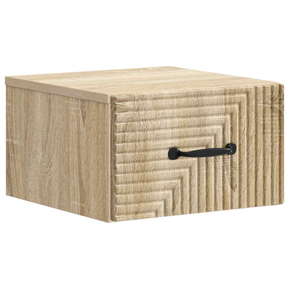 Wall-Mounted Bedside Cabinet 2 pcs Sonoma Oak 34.5 x 33 x 20 cm