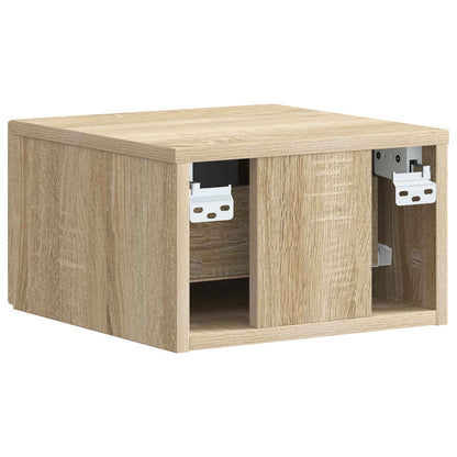 Wall-Mounted Bedside Cabinet 2 pcs Sonoma Oak 34.5 x 33 x 20 cm