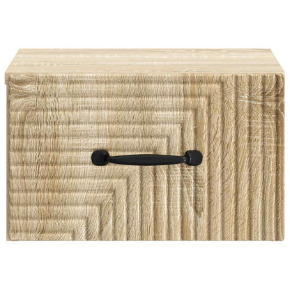 Wall-Mounted Bedside Cabinet 2 pcs Sonoma Oak 34.5 x 33 x 20 cm