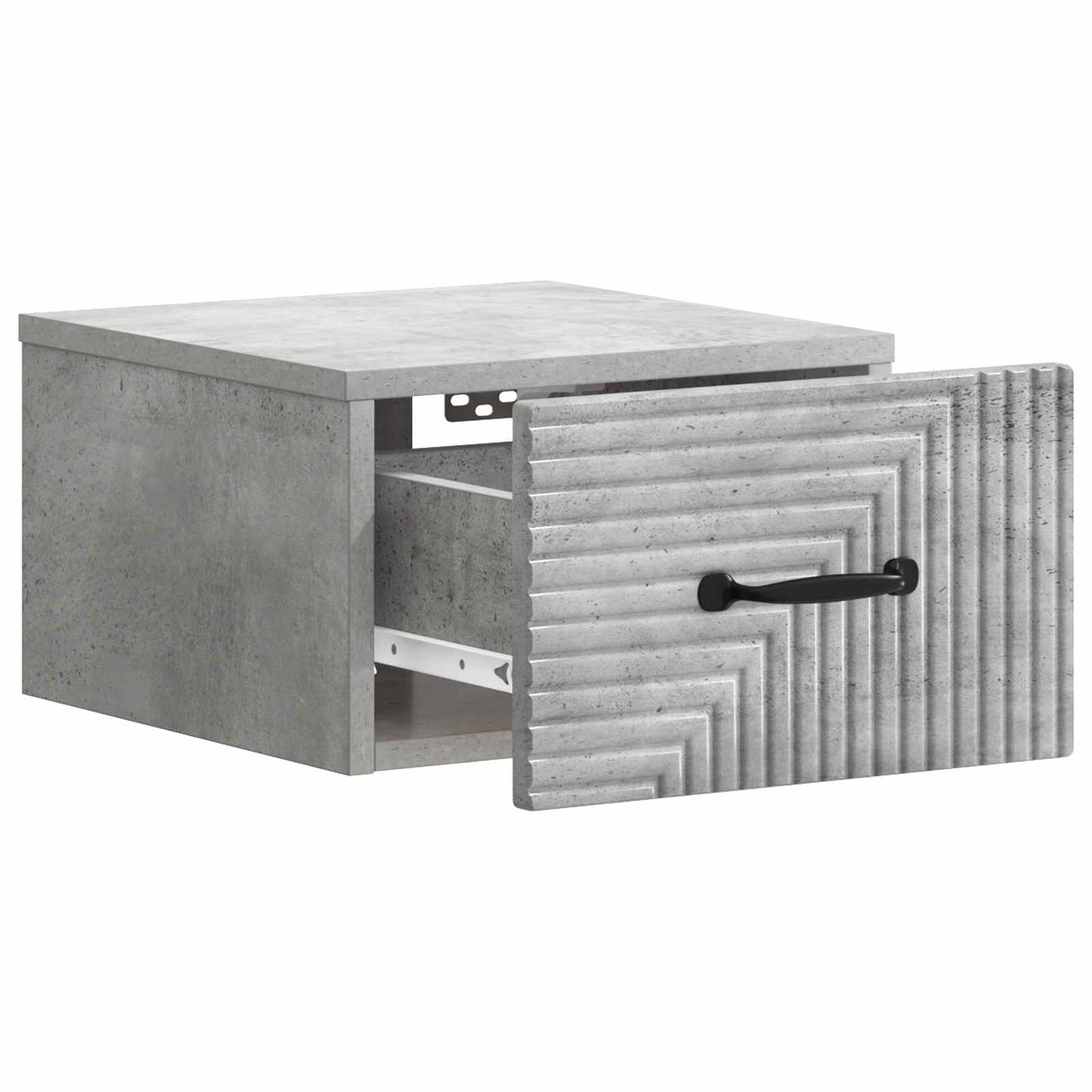 Wall-Mounted Bedside Cabinet 2 pcs Concrete Grey