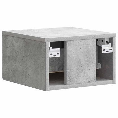 Wall-Mounted Bedside Cabinet with Drawer 2 pcs Concrete Grey