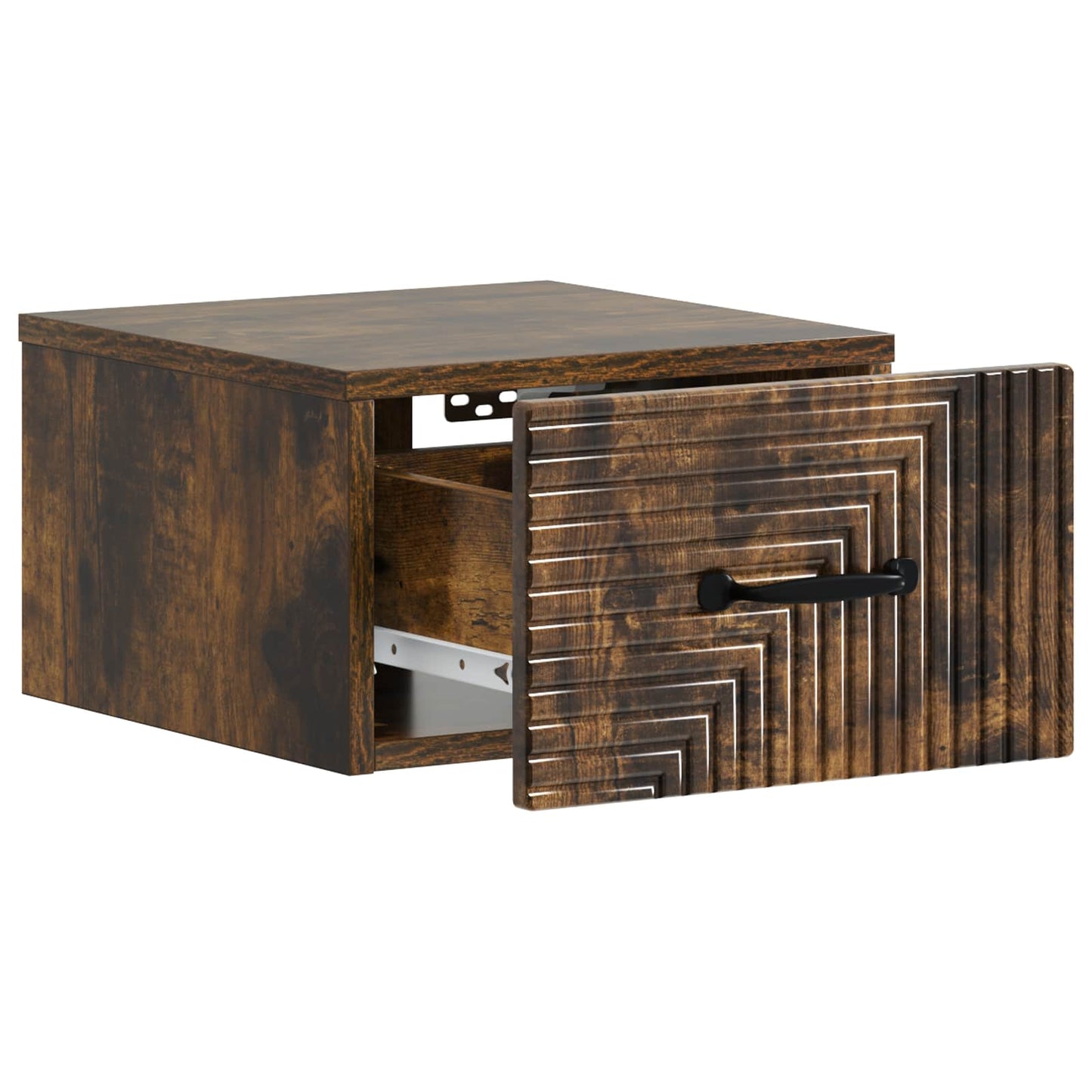Wall-Mounted Bedside Cabinet Smoked Oak 34.5 x 33 x 20 cm
