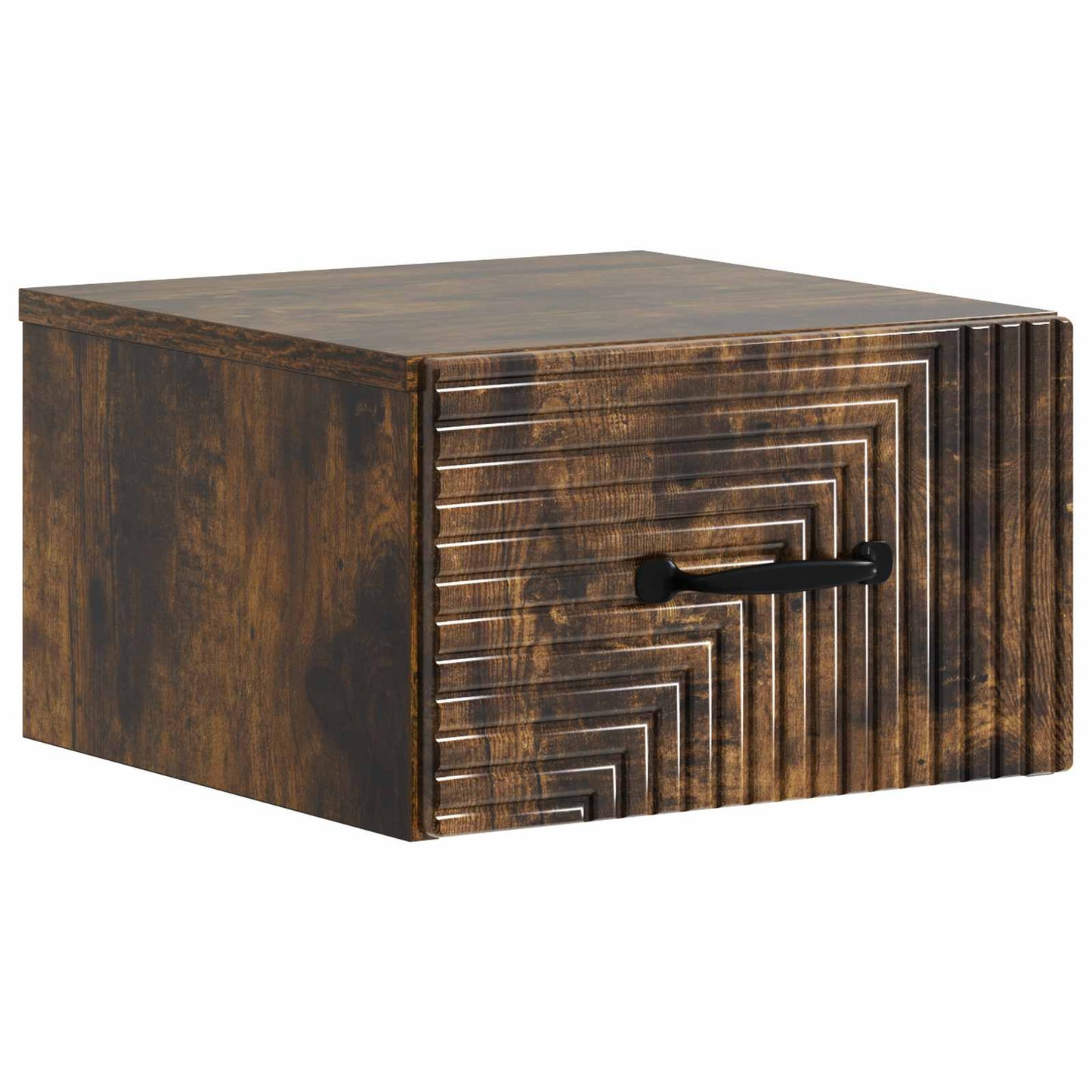 Wall-Mounted Bedside Cabinet 2 pcs Smoked Oak 34.5 x 33 x 20 cm