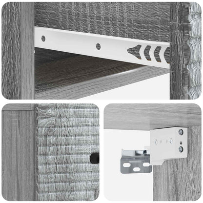 Wall-Mounted Bedside Cabinet 2 pcs Grey Sonoma Engineered Wood