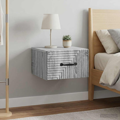 Wall-Mounted Bedside Cabinet 2 pcs Grey Sonoma Engineered Wood
