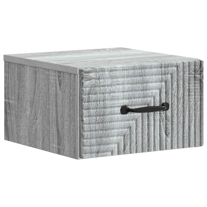 Wall-Mounted Bedside Cabinet 2 pcs Grey Sonoma Engineered Wood
