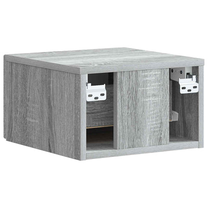 Wall-Mounted Bedside Cabinet 2 pcs Grey Sonoma Engineered Wood