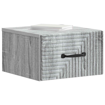 Wall-Mounted Bedside Cabinet 2 pcs Grey Sonoma Engineered Wood