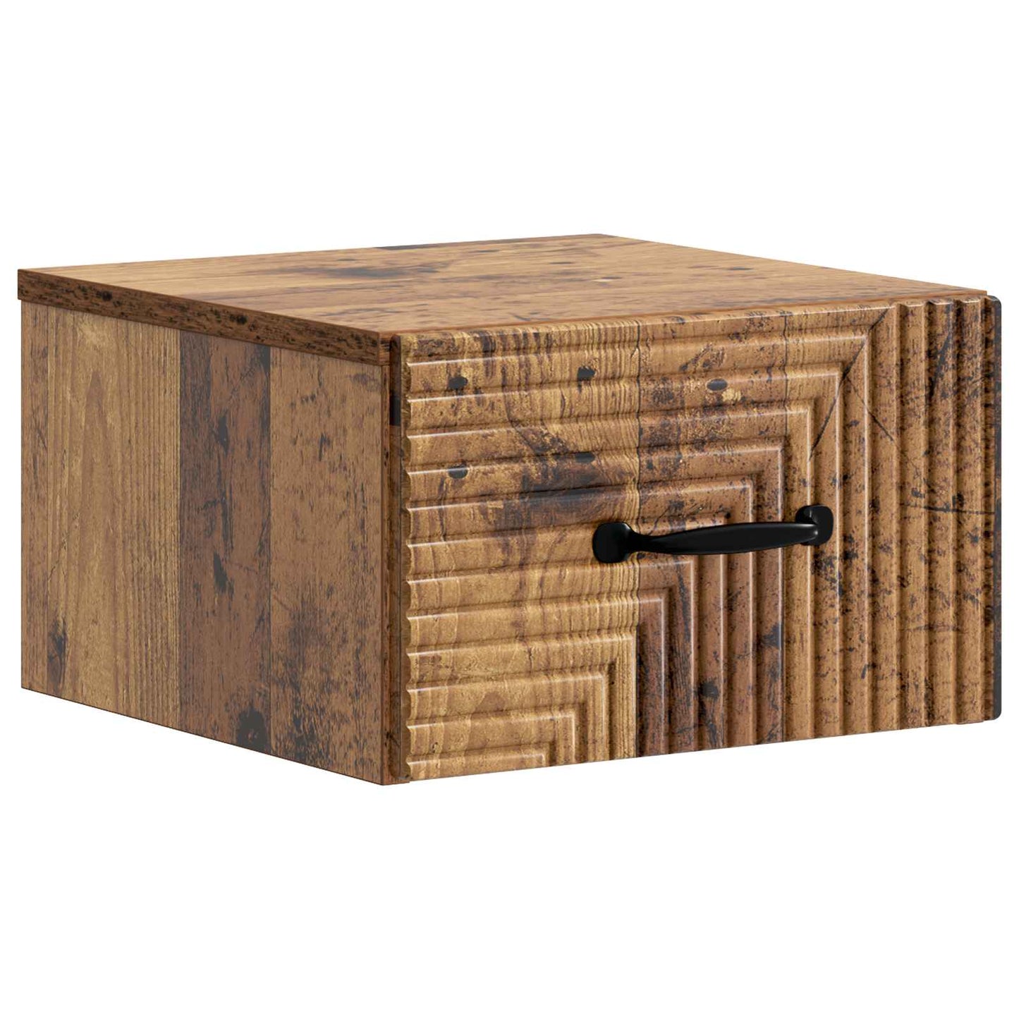 Wall-Mounted Bedside Cabinet Old Wood 34.5 x 33 x 20 cm
