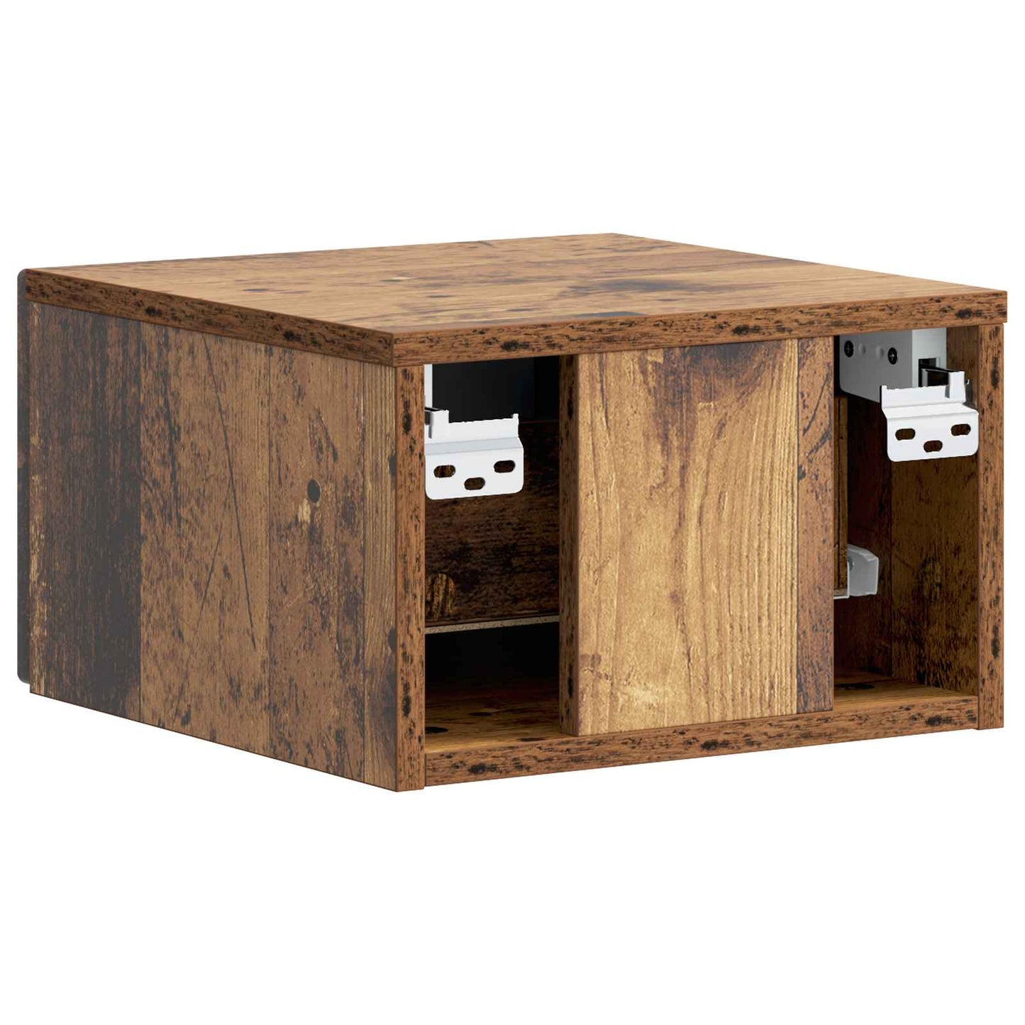 Wall-Mounted Bedside Cabinet Old Wood 34.5 x 33 x 20 cm