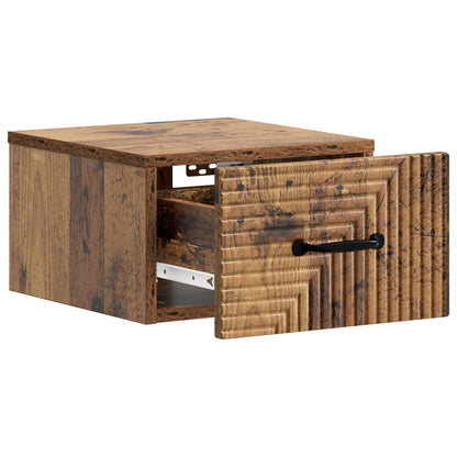 Wall-Mounted Bedside Cabinet 2 pcs Old Wood 34.5 x 33 x 20 cm