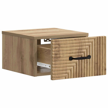 Wall-Mounted Bedside Cabinet 2 pcs Artisan Oak Engineered Wood