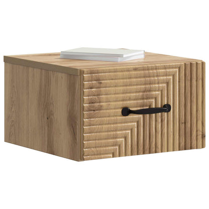 Wall-Mounted Bedside Cabinet 2 pcs Artisan Oak Engineered Wood