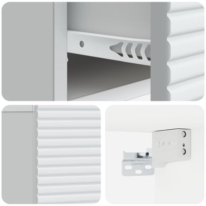 Wall-Mounted Bedside Cabinet White 49 x 34.5 x 20 cm