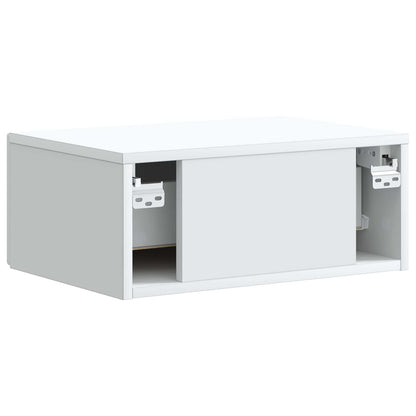 Wall-Mounted Bedside Cabinet 2 pcs White 49 x 34.5 x 20 cm